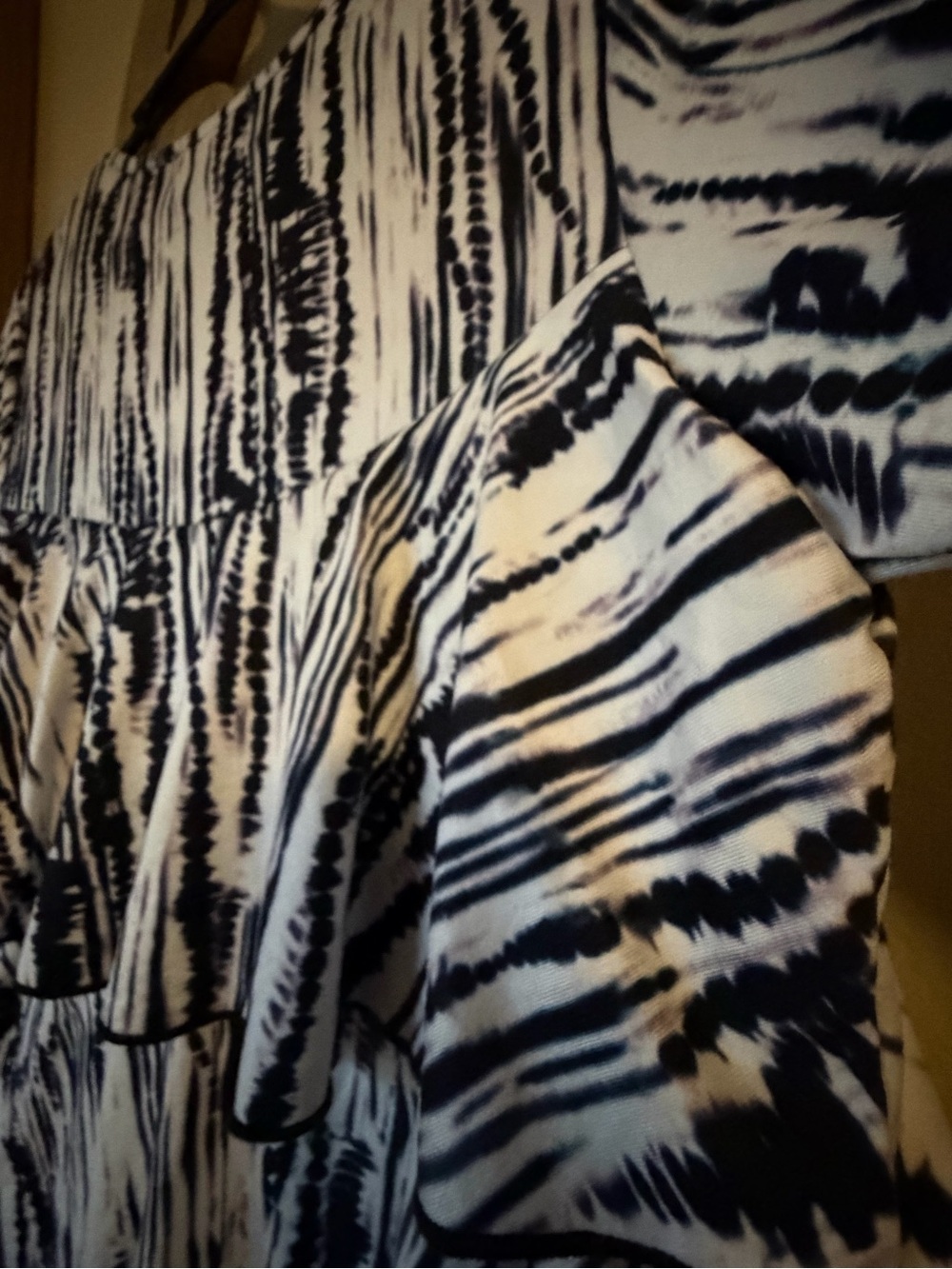 Black & White Patterned Women's Dress